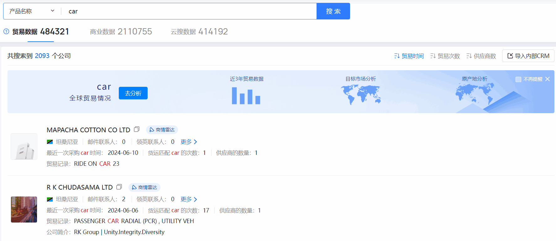 坦桑尼亚海关数据,海关数据,巅峰国际海关数据